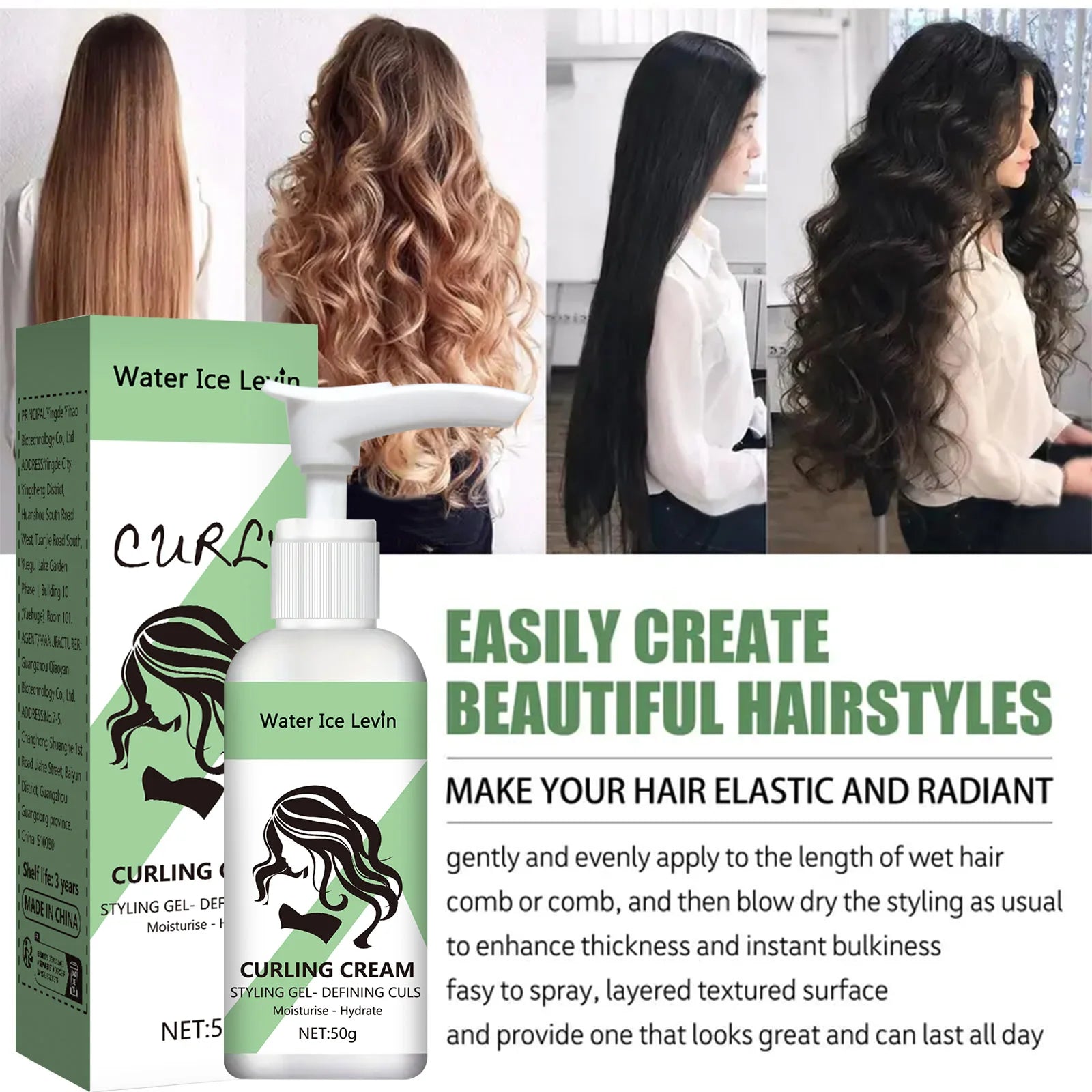crema para cabello rezado