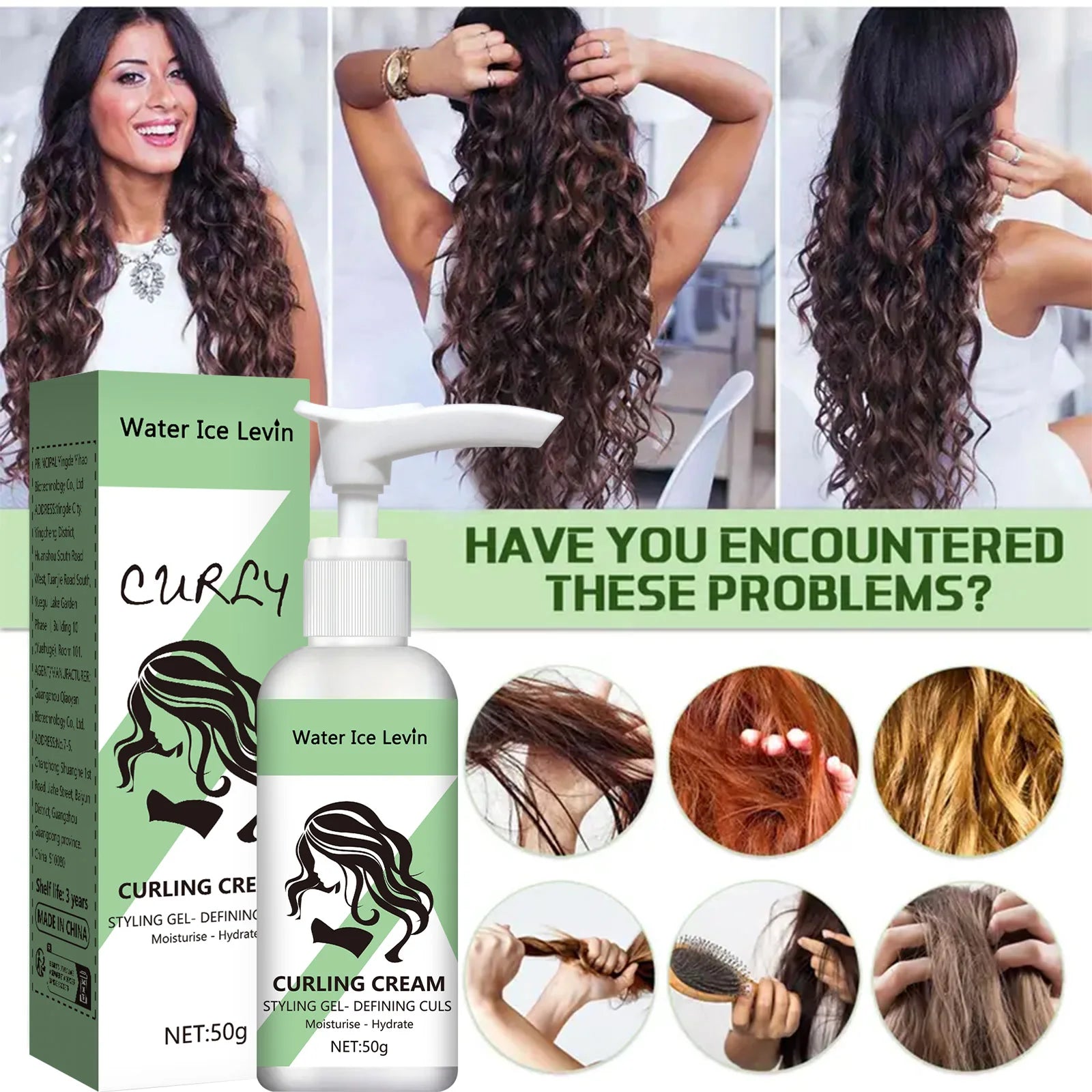 crema para cabello rezado