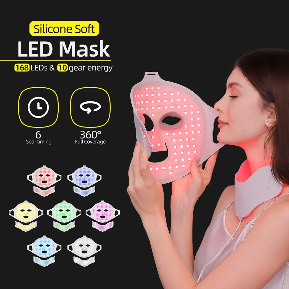 mascarilla  LED colores